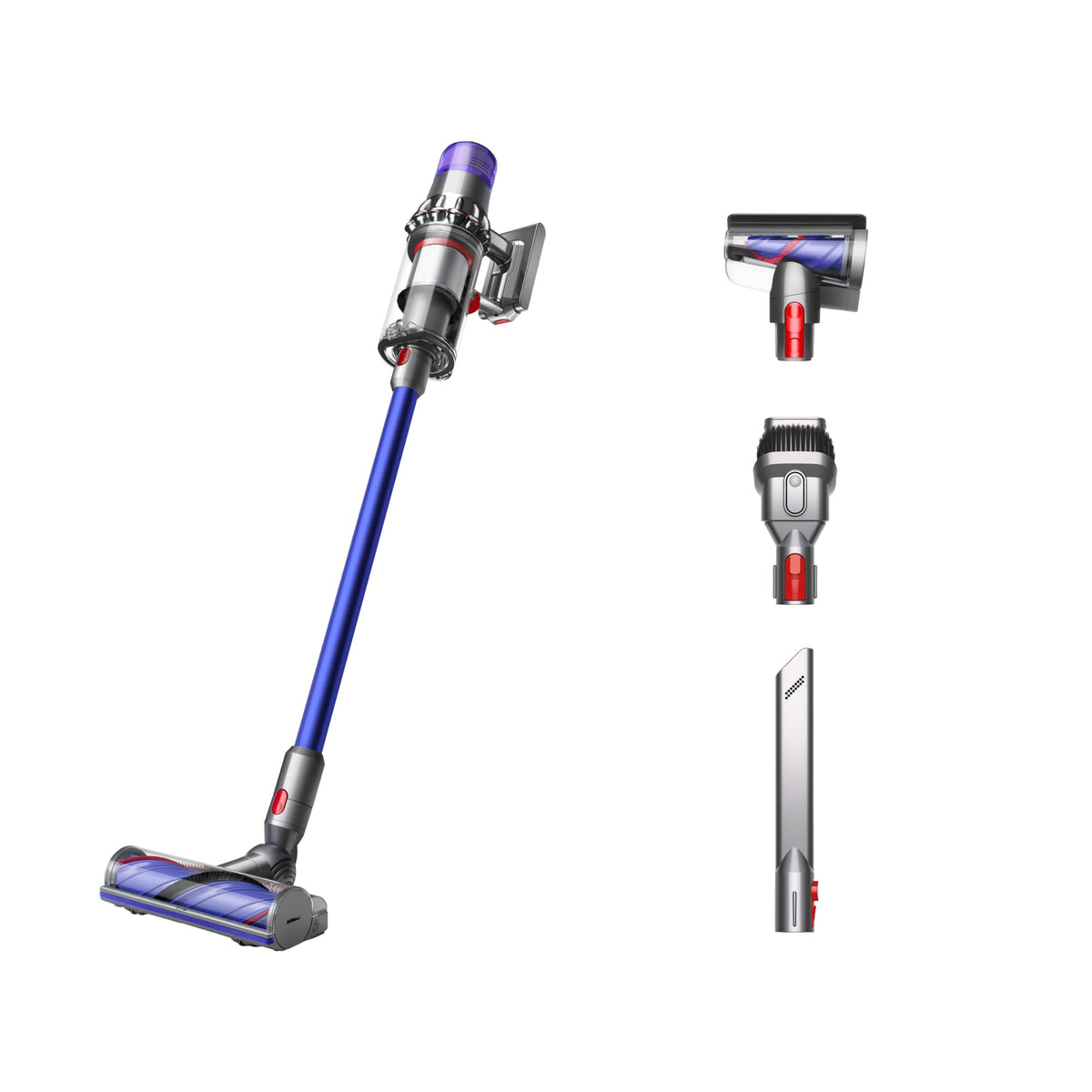 Dyson V11 cordless stick vacuum on floor for versatile full-home cleaning