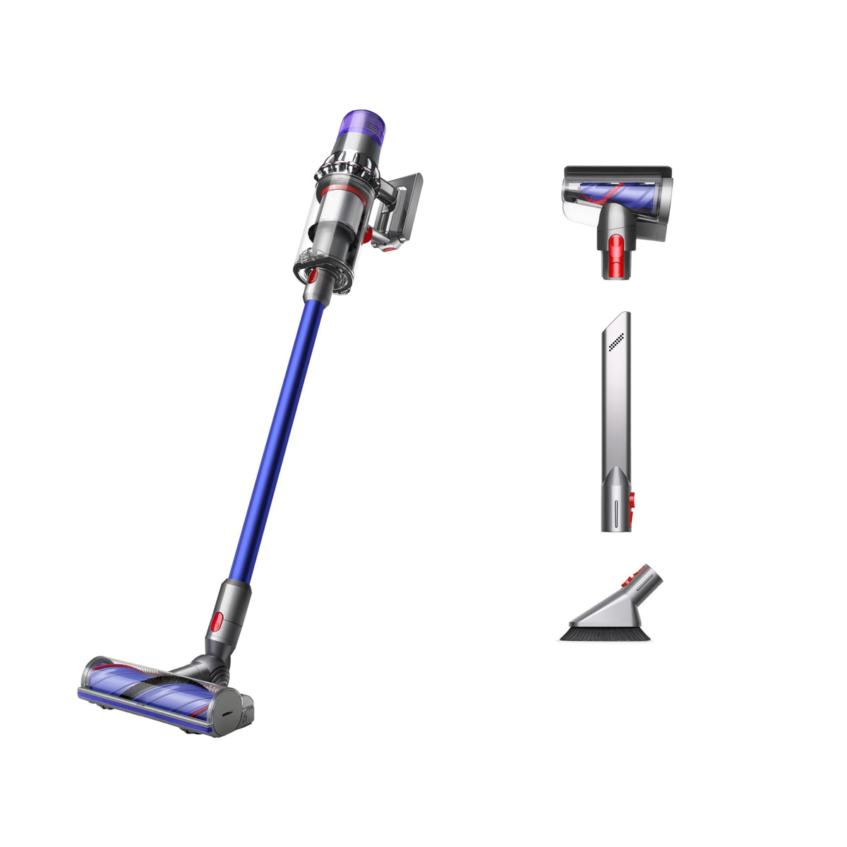 Dyson V11 Origin with Motorbar cleaner head tackling carpets and hard floors