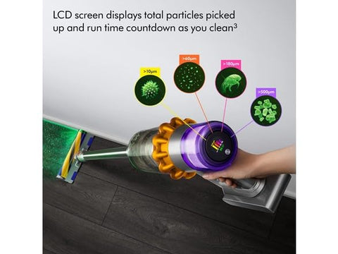 Dyson V15 Detect app guidance supports maintenance tips and personalized care.