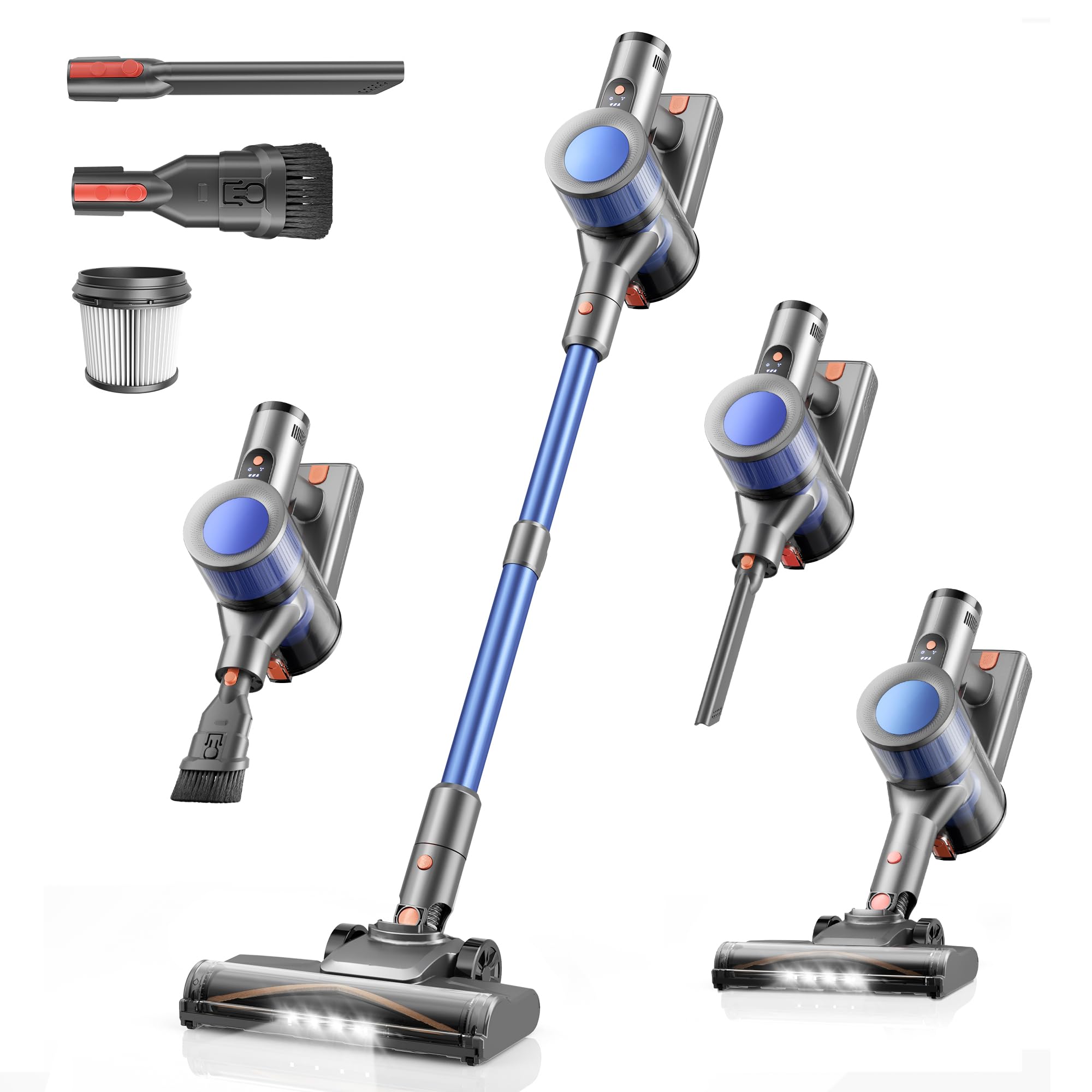 Dzaki cordless vacuum suction power on hardwood floors for deep cleaning.
