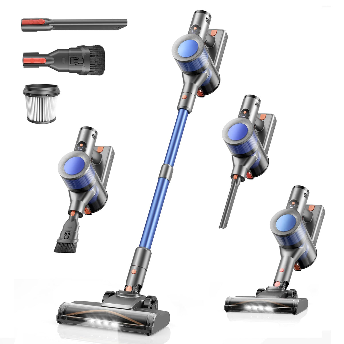 Dzaki cordless vacuum suction power on hardwood floors for deep cleaning.