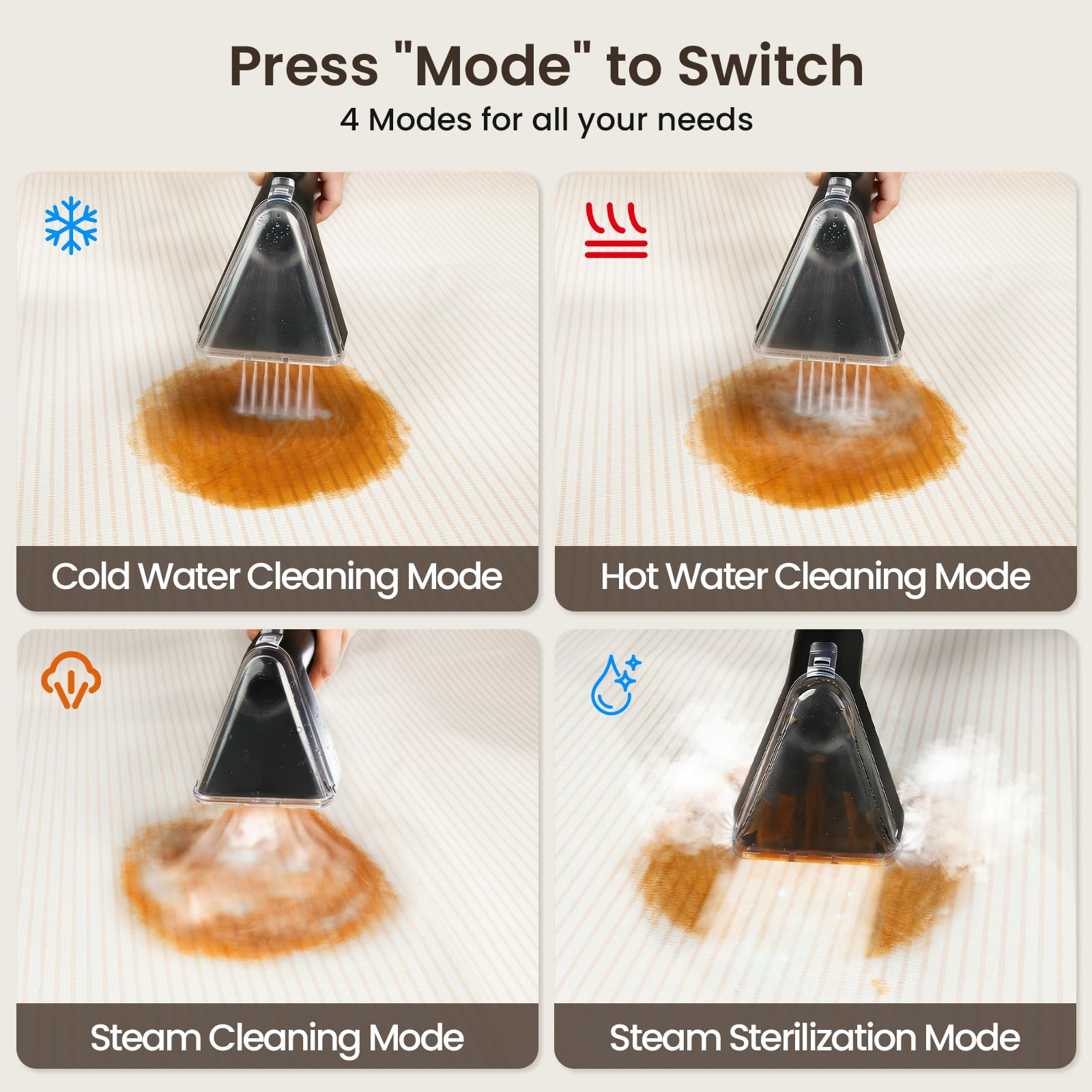 Dzaki lightweight design enables easy cleaning around rooms and stairs.