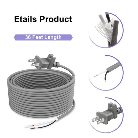 DZQPPC 36ft extension cord for Bissell vacuums boosts reach for stairs and corners