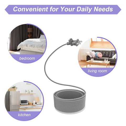 DZQPPC 36ft extension cord for Kenmore vacuums adds reach for large rooms