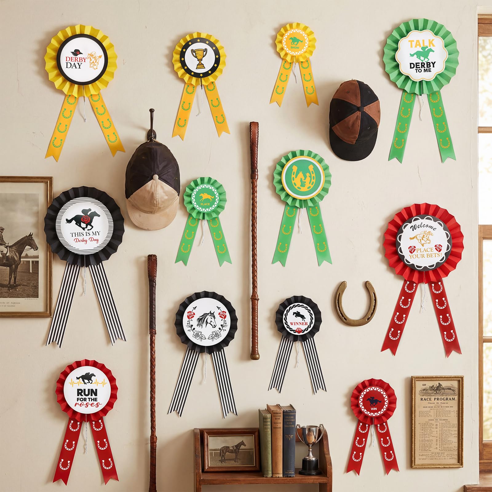 Eaasty derby decorations Derby Day label adds bold event signage.