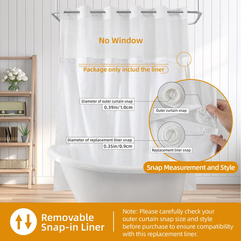 Eachope 70x54 liner fits standard showers for simple setup.