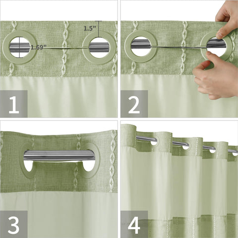 Eachope 71x74 inch curtain dimensions suitable for standard showers