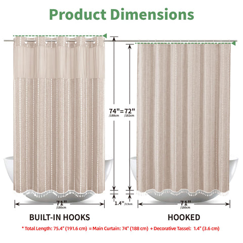 Eachope Boho Farmhouse package includes curtain and liner