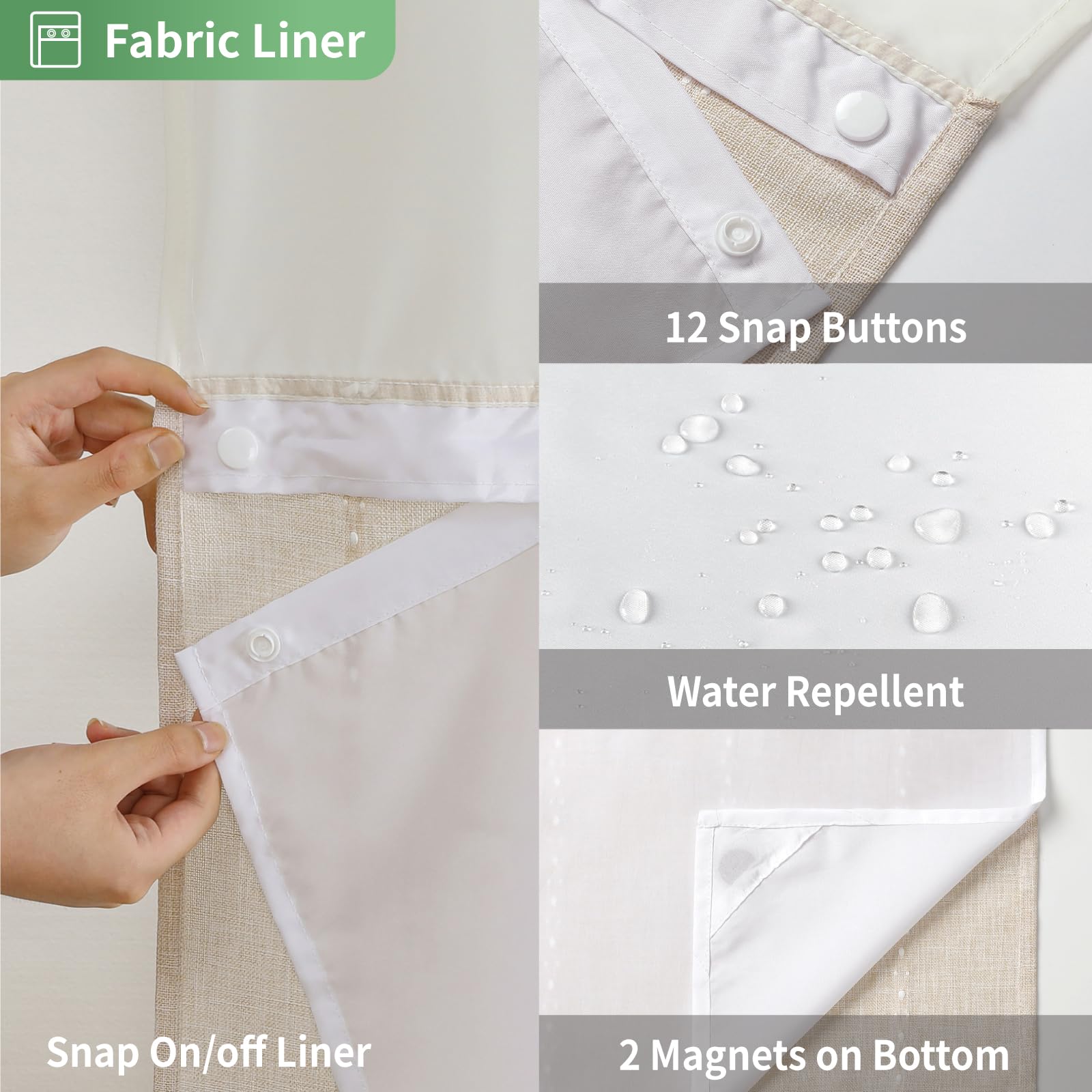 Eachope 71x74 curtain fits standard showers
