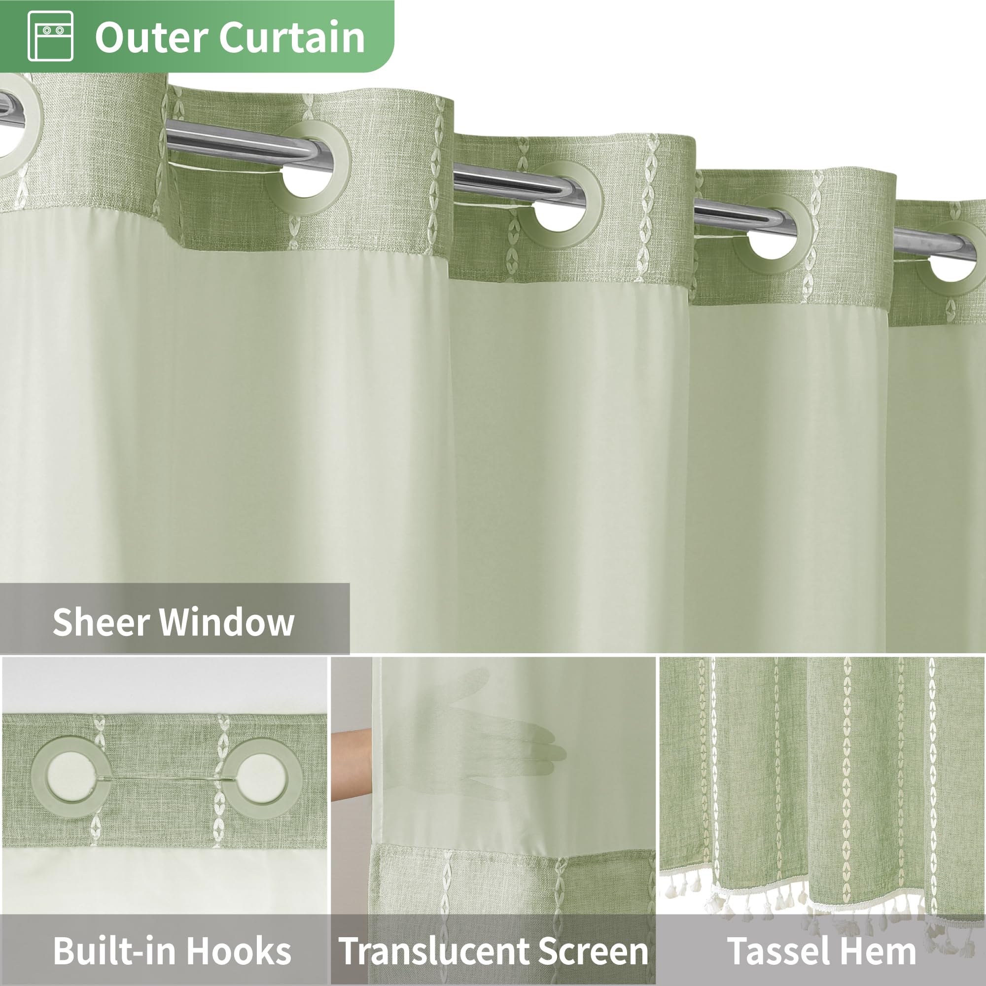 Eachope hotel-quality shower with top window letting light in while preserving privacy