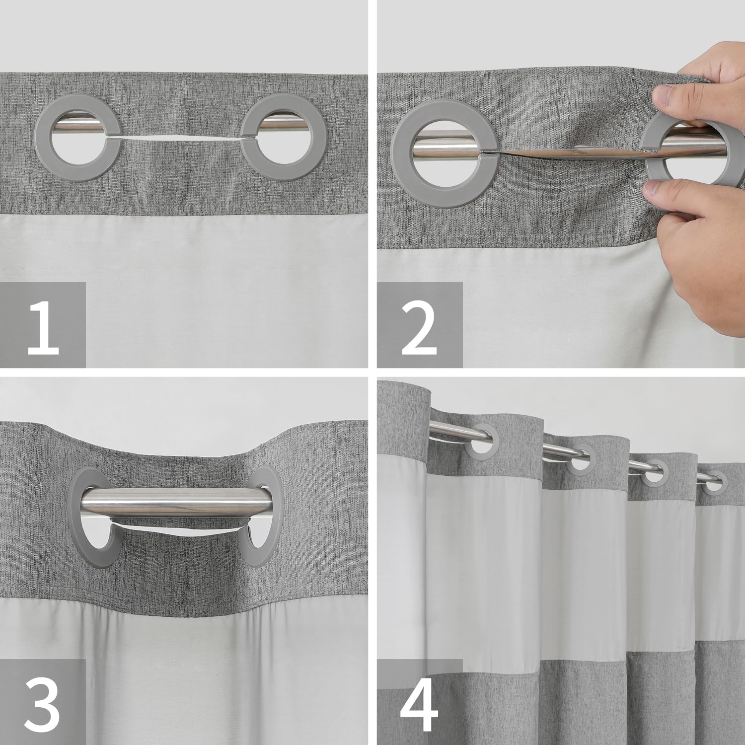 Eachope magnets on bottom corners provide stability and splash control.