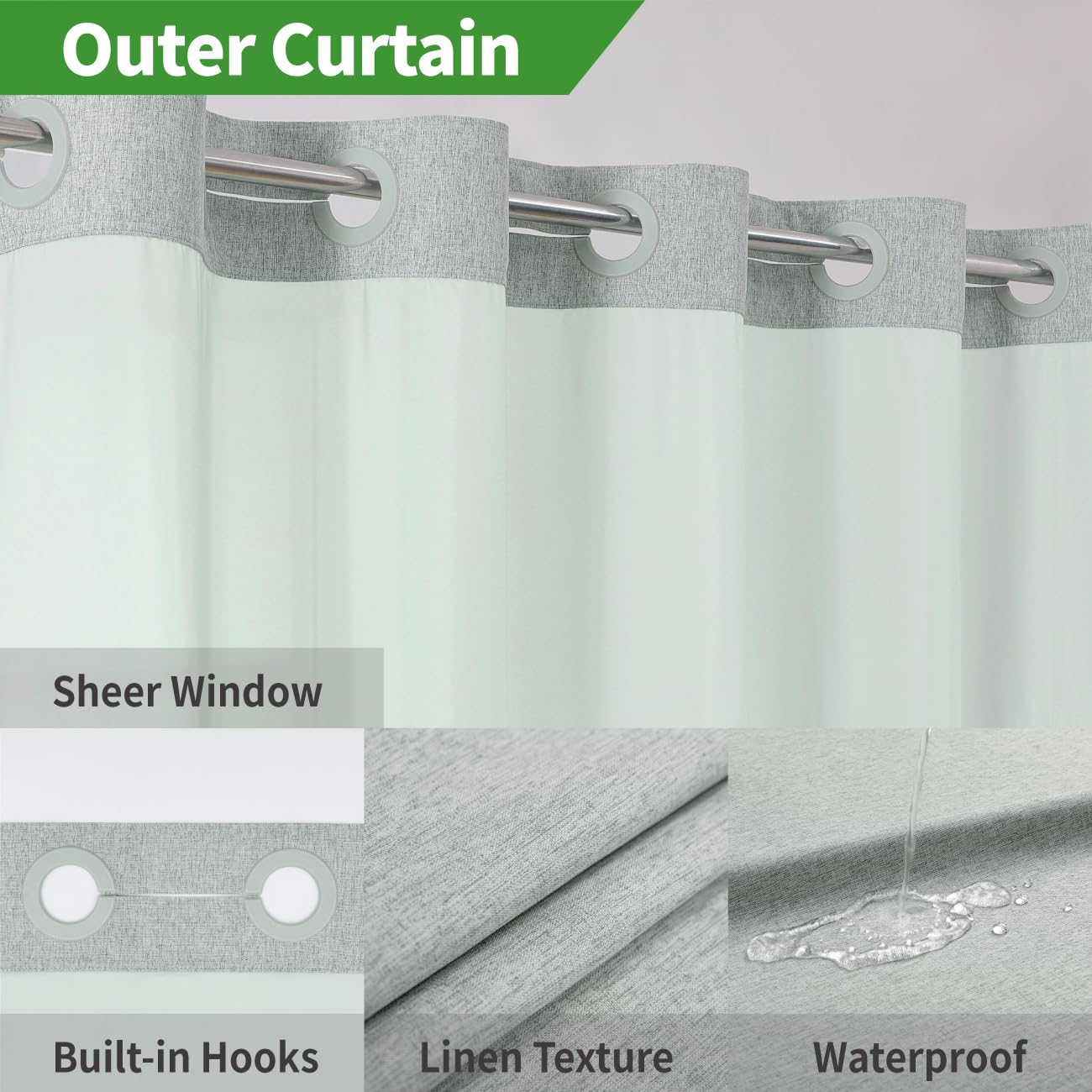 eachope mesh top window design balances light with privacy.
