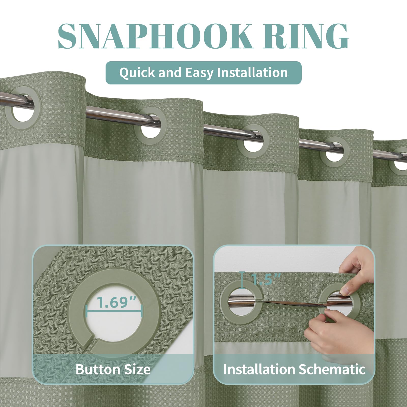 Eachope SageGreen 230gsm waterproof fabric keeps water at bay
