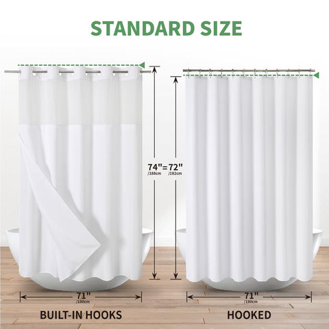 Eachope semi-translucent mesh top balances natural light with privacy in the shower.