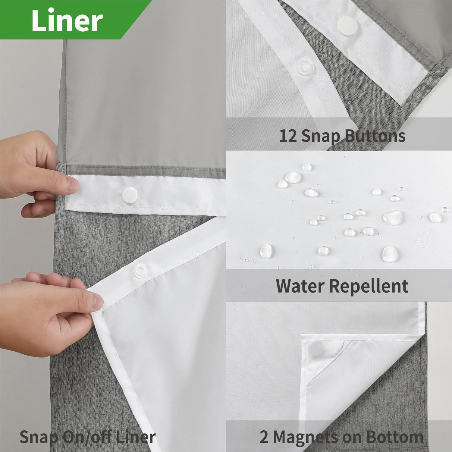Eachope semi-translucent top window allows light with privacy in the shower.