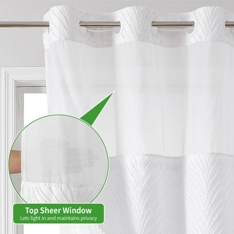 Eachope semi-translucent top window lets light in while preserving privacy.