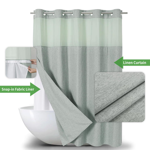 eachope snap-in liner with magnets keeps water contained and simplifies cleaning.