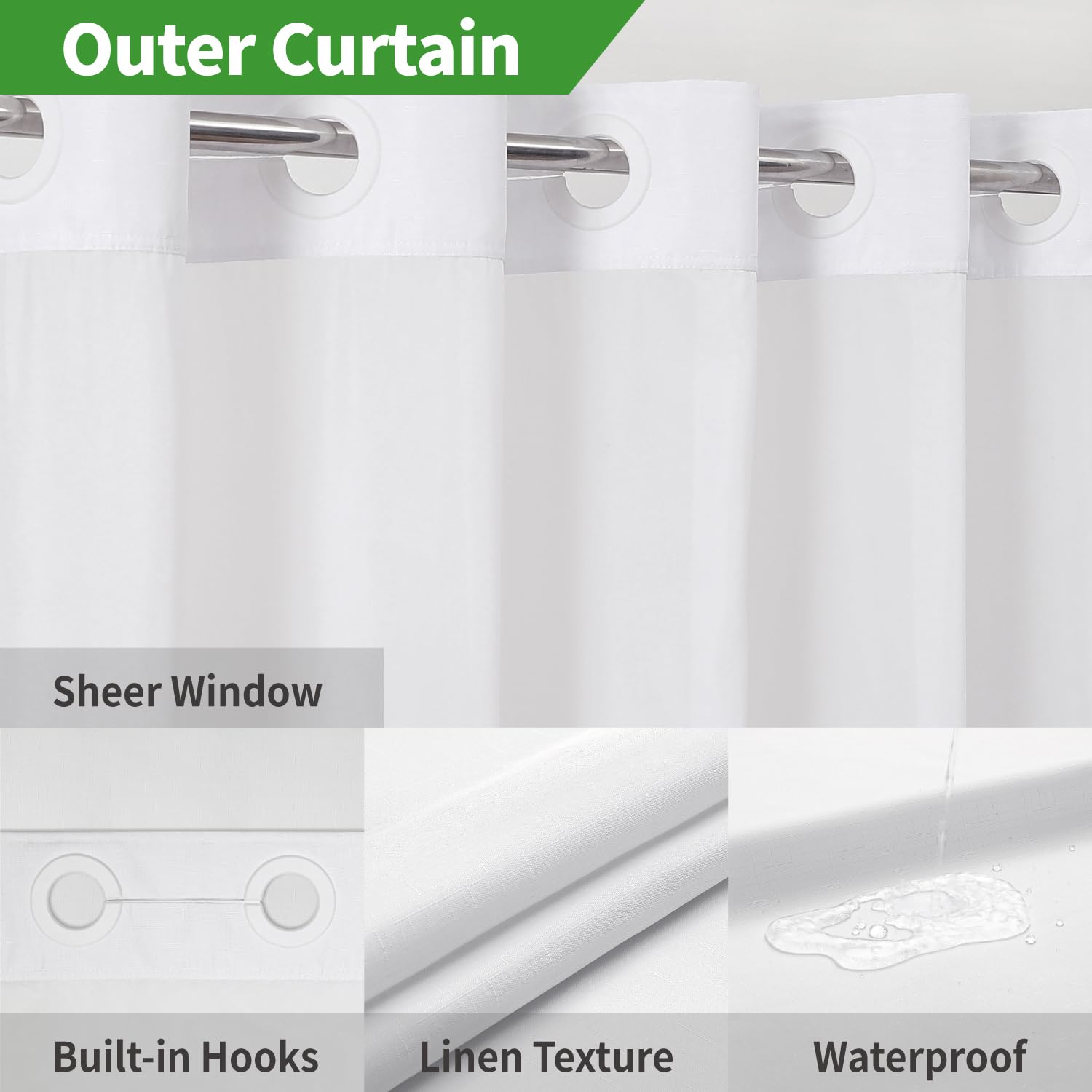 Eachope snap-on liner detaches for quick cleaning and replacement