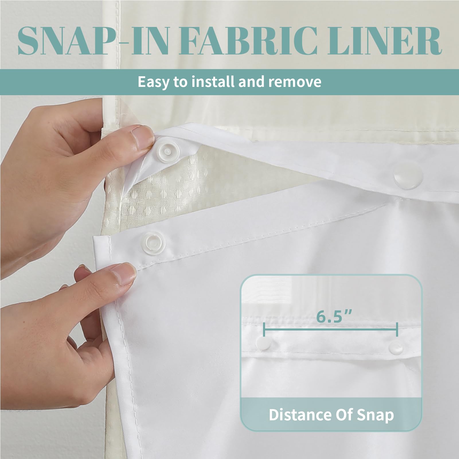 Eachope Standard Size curtain measures 71x74 inches for broad bathroom compatibility.