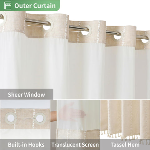 Eachope see-through top window provides light while preserving privacy