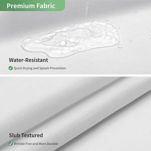 Eachope water-repellent and washable curtain for easy care and quick drying.