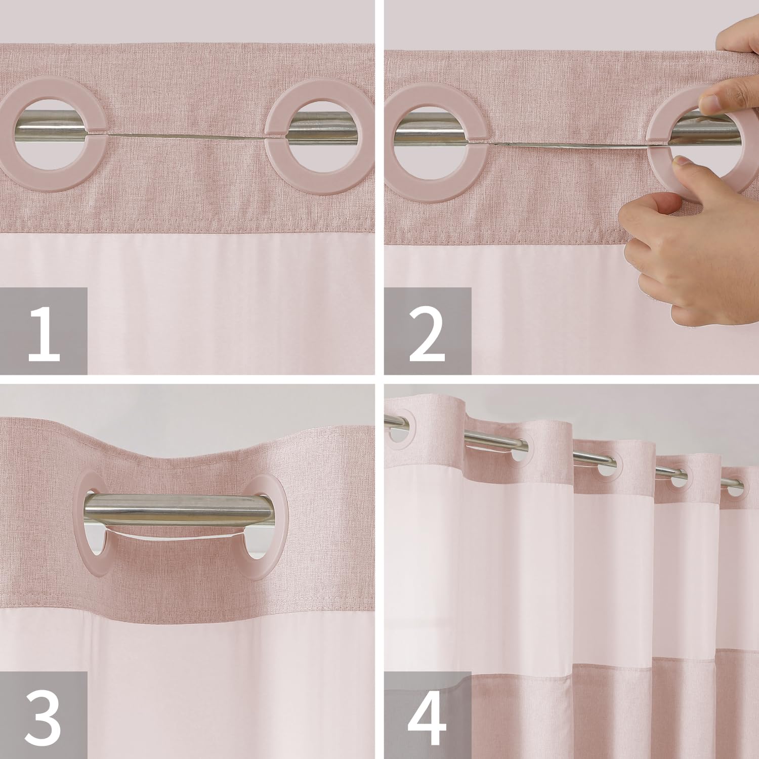 Eachope waterproof and washable curtain ensures easy care and lasting color.