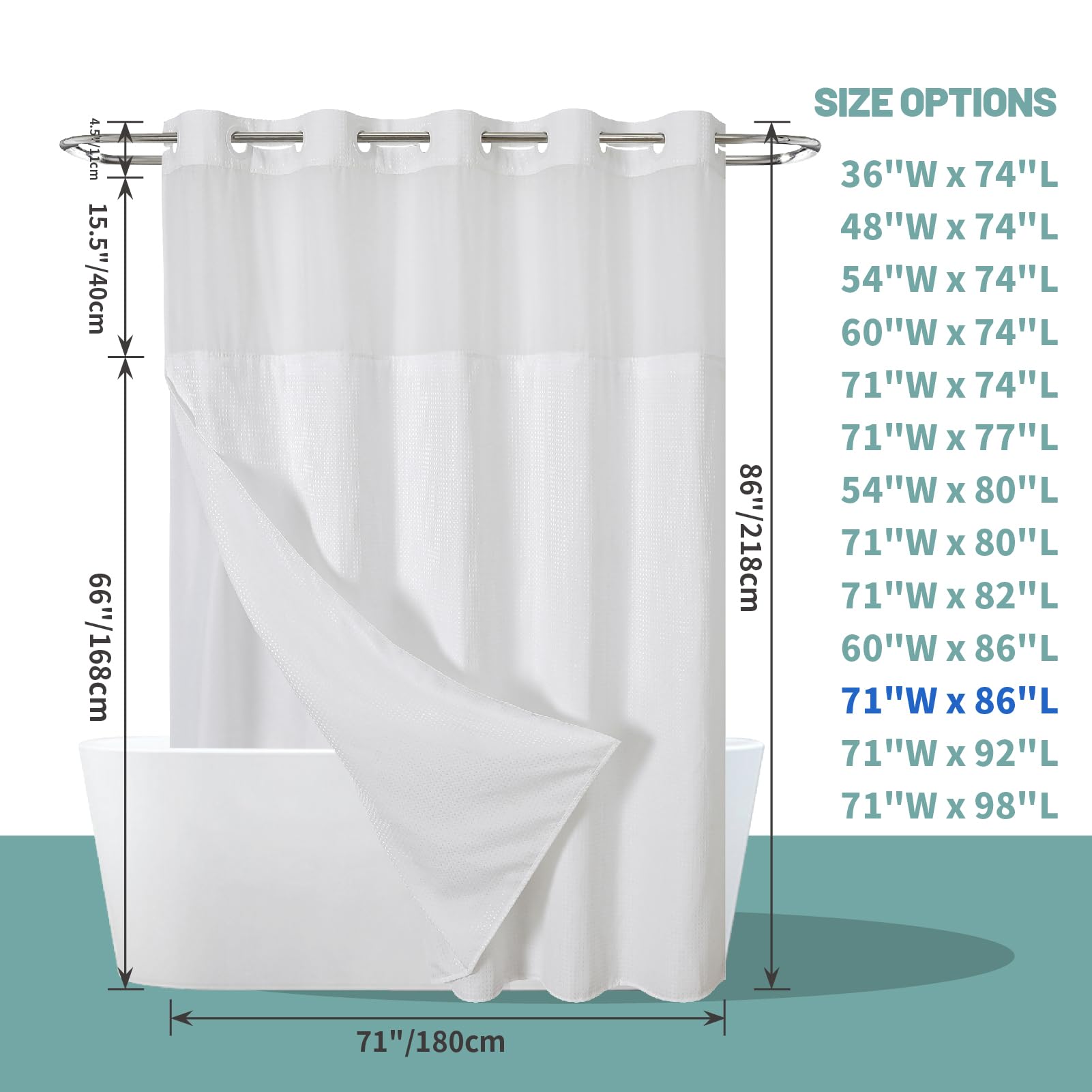 Eachope hotel-style curtain set enhances guest bathroom ambiance