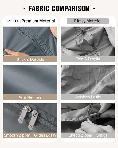Eachy bedding storage bag is machine washable for easy care and fresh results