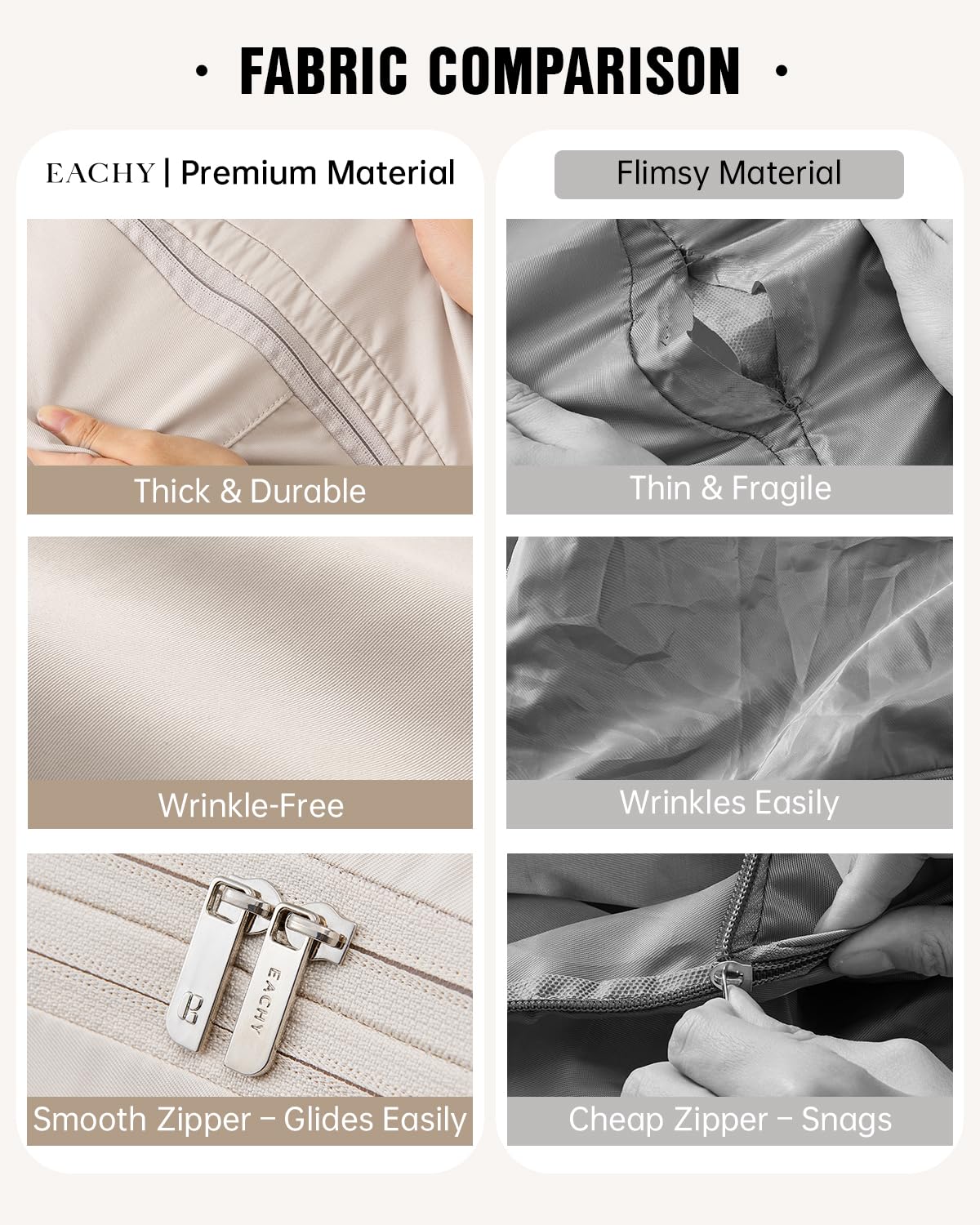 Eachy compression bag is machine washable for easy care and reuse.