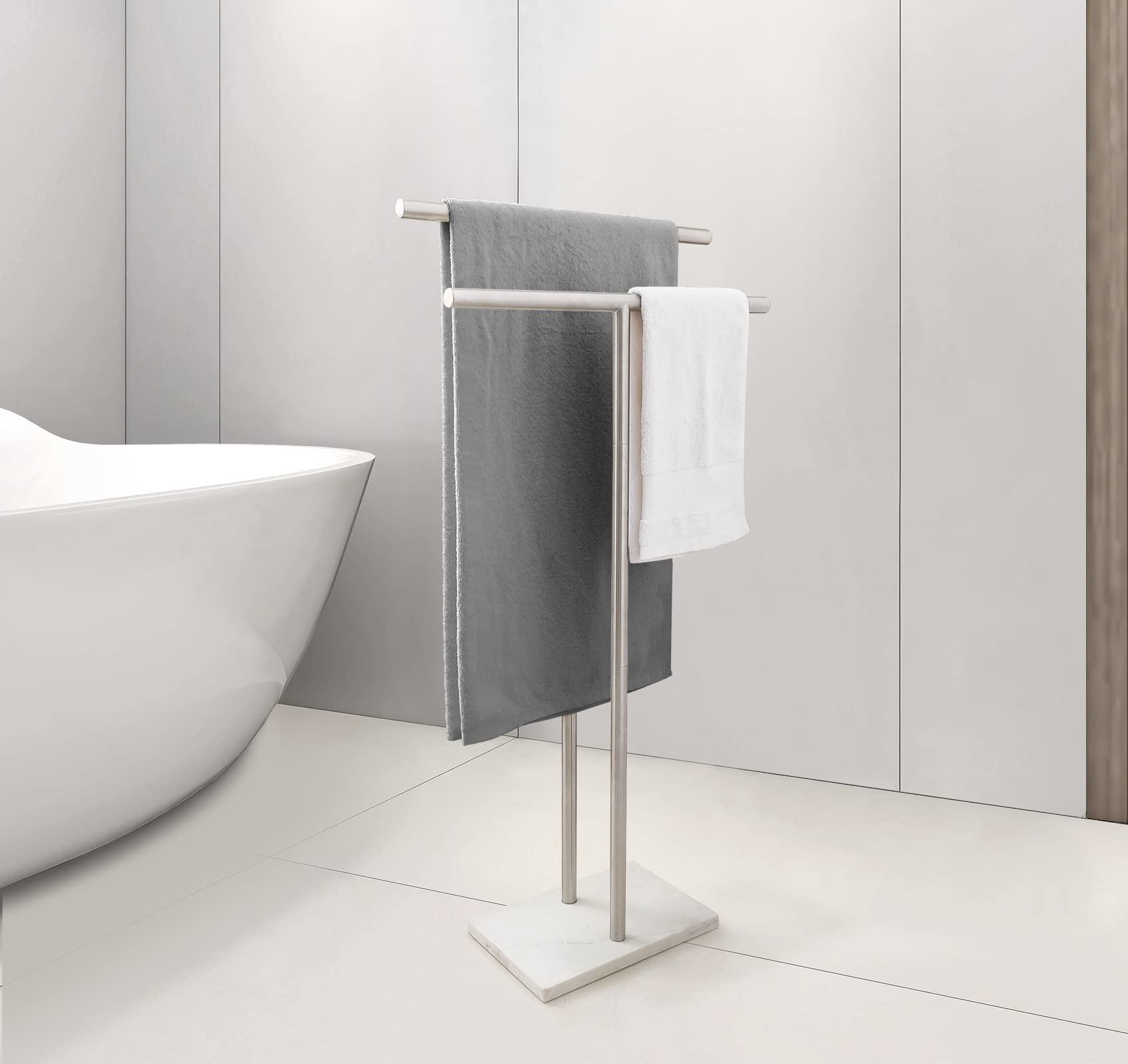 EADOT brushed nickel finish adds a modern touch to any bathroom.
