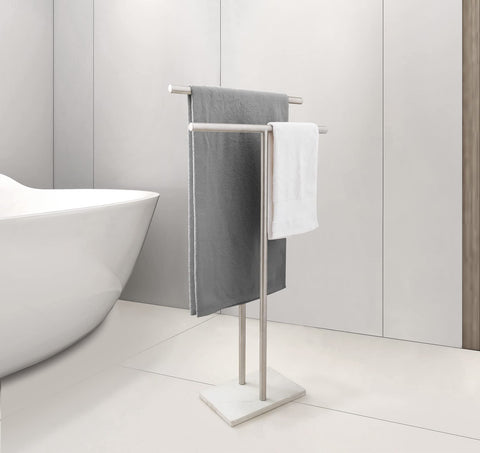 EADOT brushed nickel finish adds a modern touch to any bathroom.
