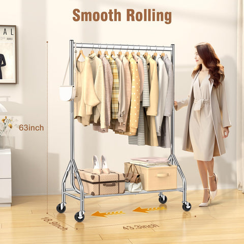 EAGMAK lockable casters prevent movement for secure placement.