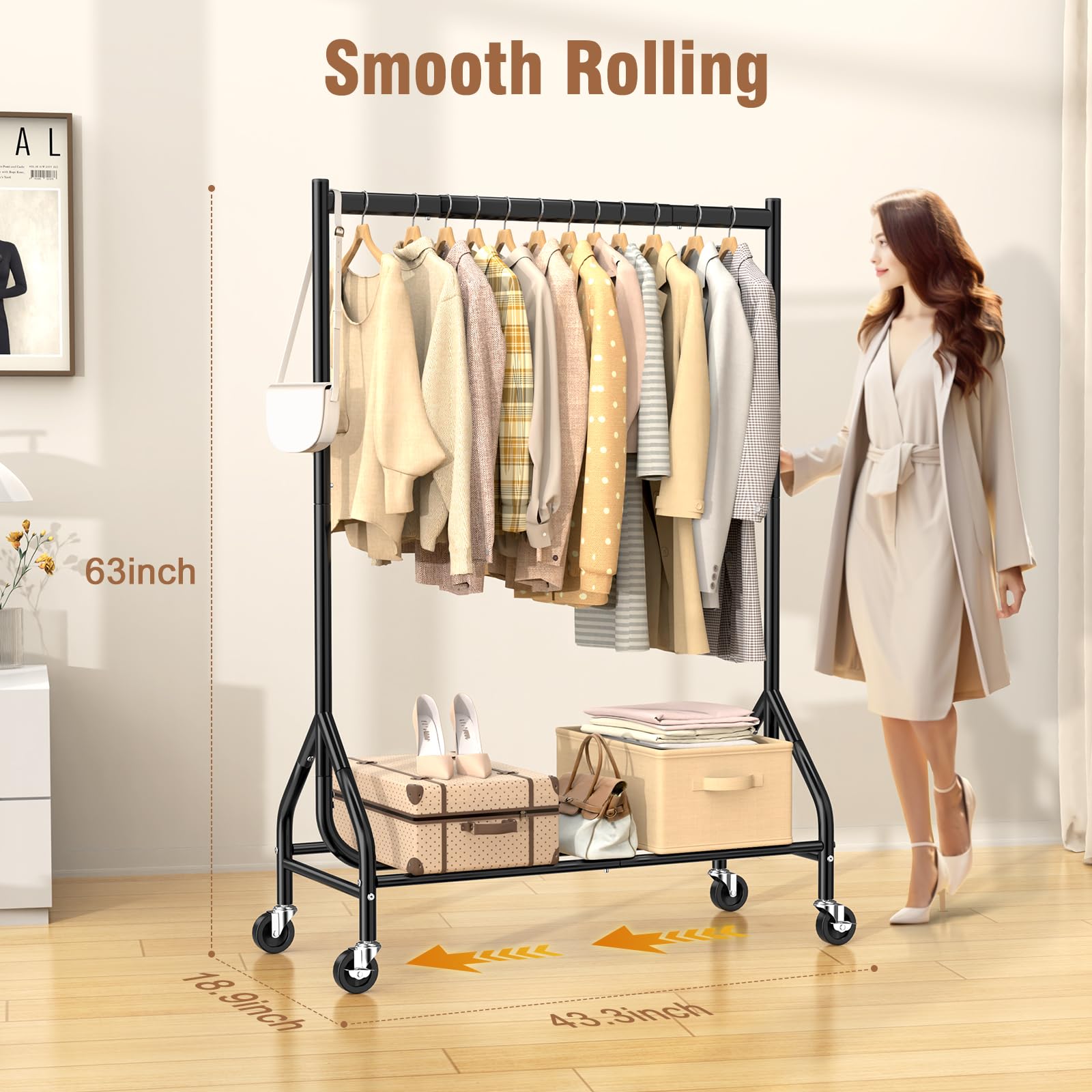EAGMAK 360-degree casters offer effortless mobility across floors