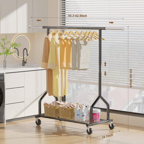 EAGMAK dual shelves offer stable storage for shoes, bins, and luggage.