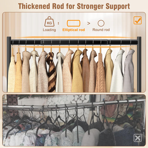 EAGMAK elliptical rod 110cm provides strong support for heavy garments