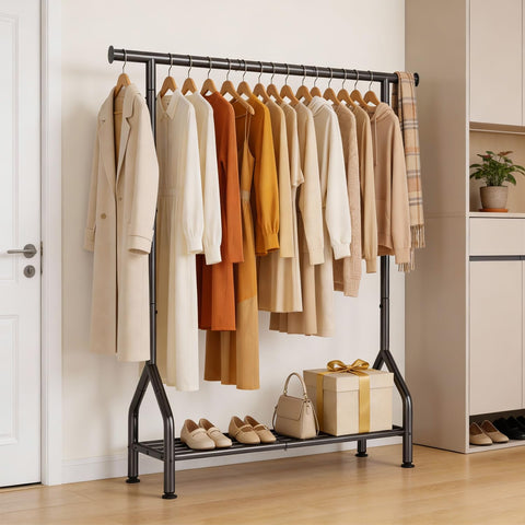 EAGMAK drying-friendly rack in laundry room for air drying