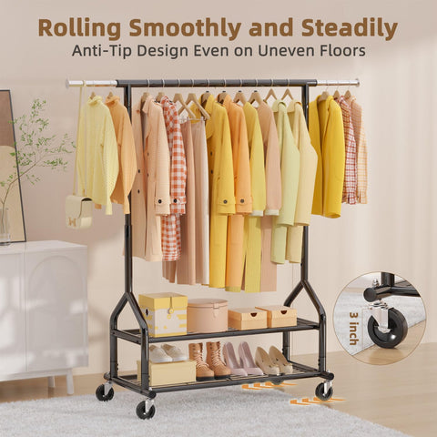 EAGMAK heavy-duty rack suits home, boutique, or rental spaces for versatile storage.