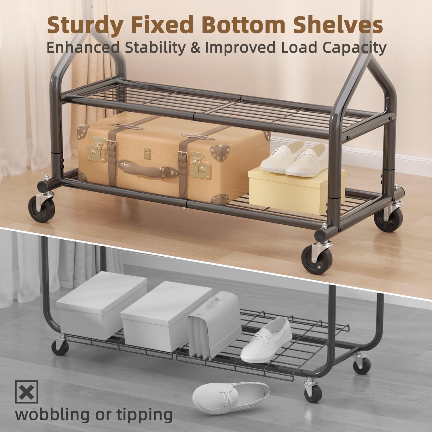EAGMAK durable carbon steel frame supports up to 556 lbs total load.