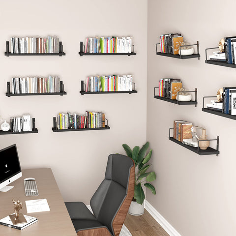 EALLRINEC living room display shelves showcasing books and decor.