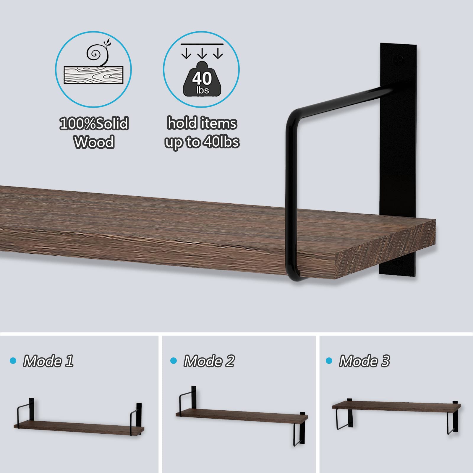 Three-shelf wall display by EALLRINEC installed and styled