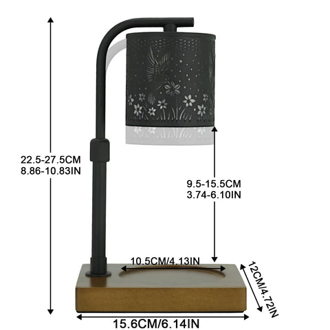 Eandisom candle warmer lamp compatible with standard jar candles for clean diffusion.