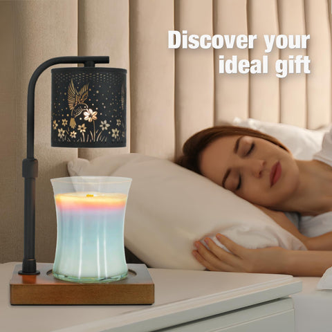 Eandisom candle warmer lamp casts a warm, inviting glow in any room.