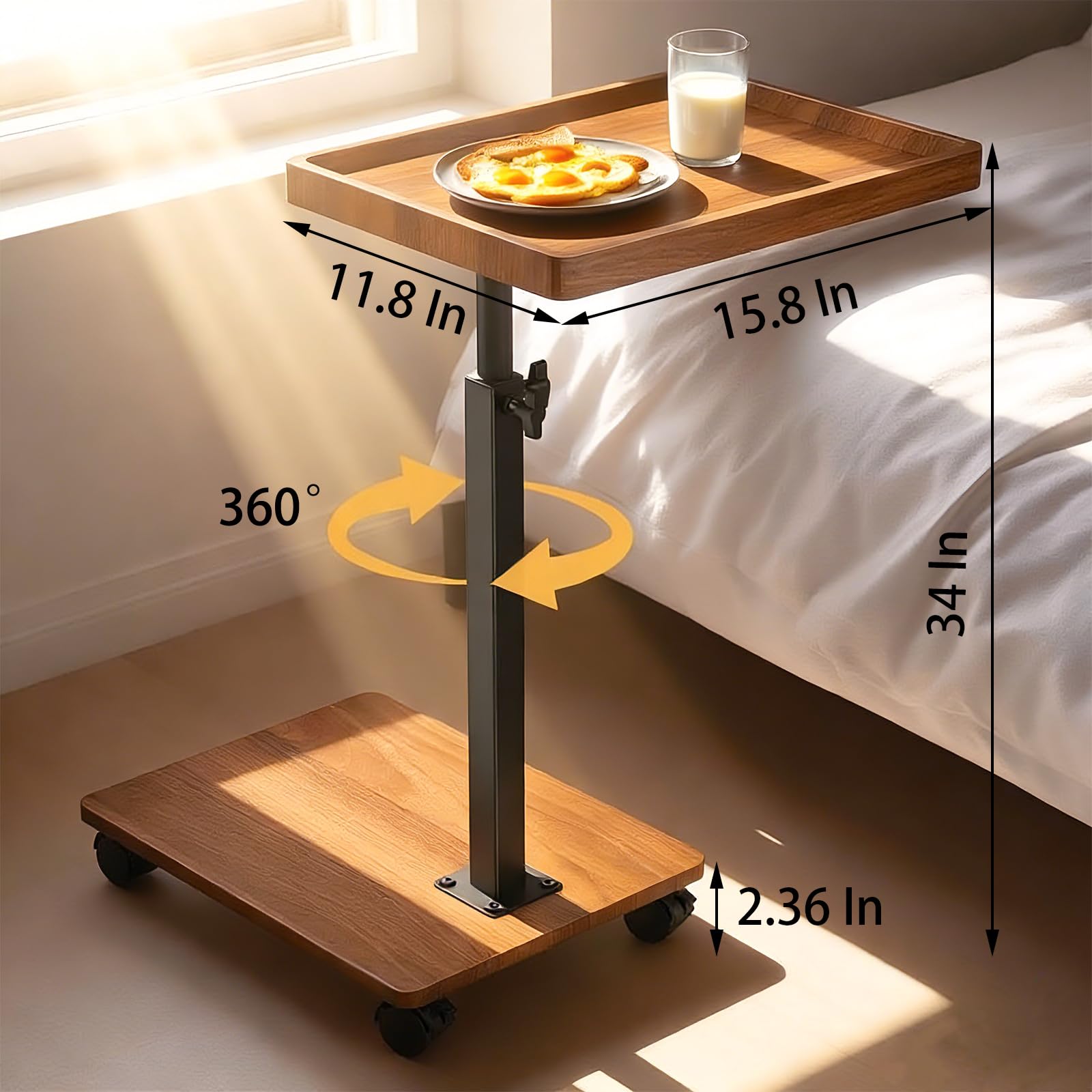 Eansstofars 360-degree rotation desktop for versatile seating positions