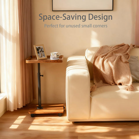 Eansstofars C-shaped end table for couch-side convenience and space-saving