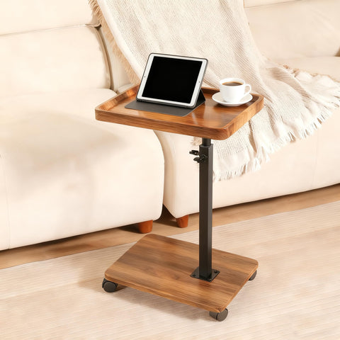 Eansstofars rolling table with wheels for flexible placement