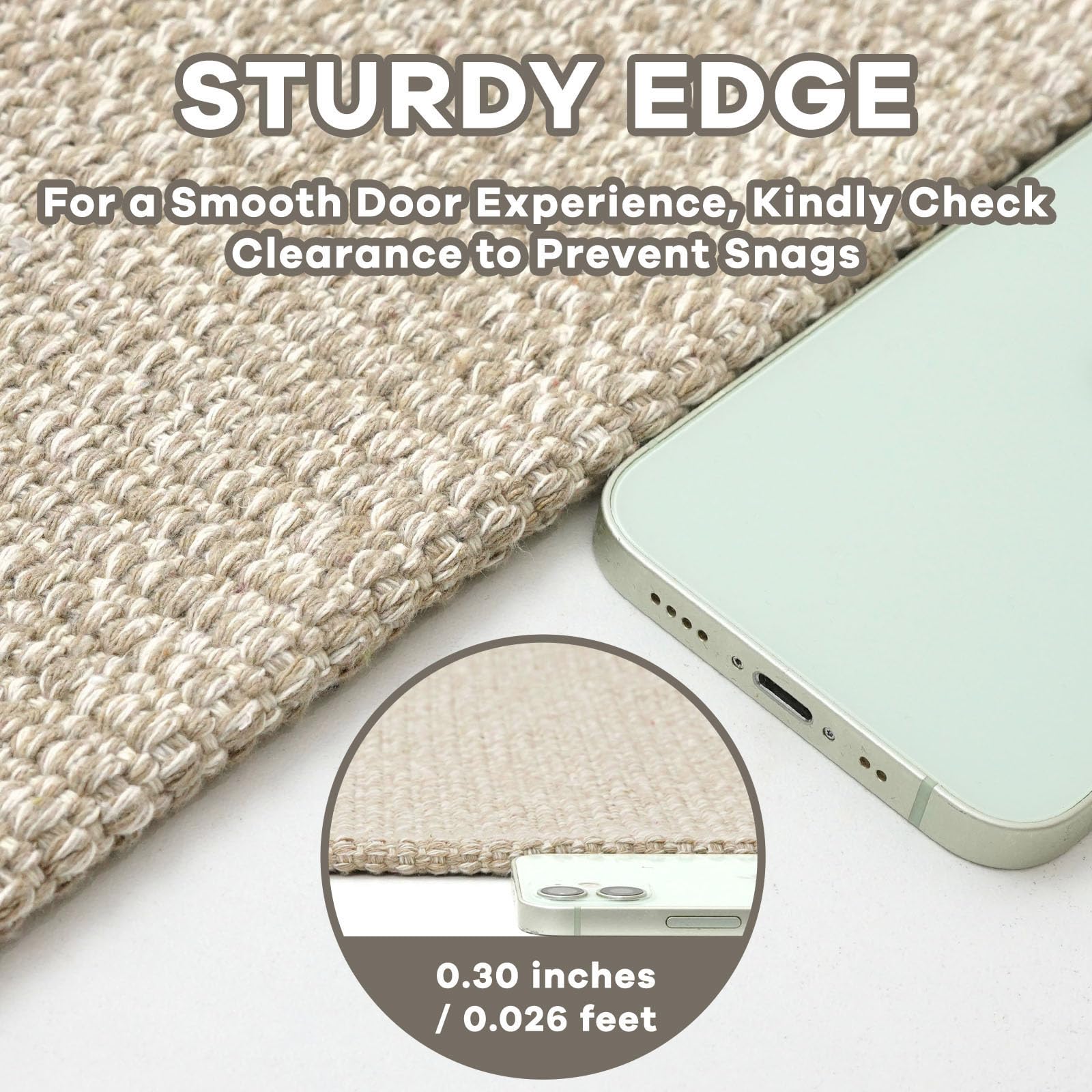 EARTHALL braided texture rug shows durable plush underfoot comfort