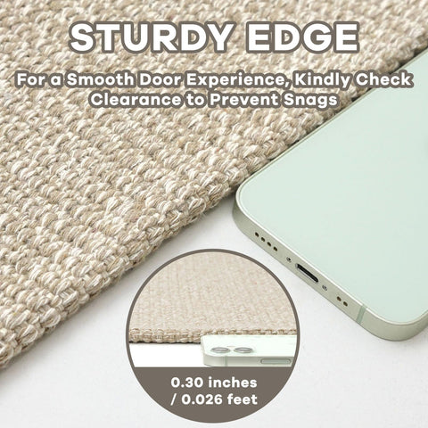 EARTHALL braided texture rug shows durable plush underfoot comfort