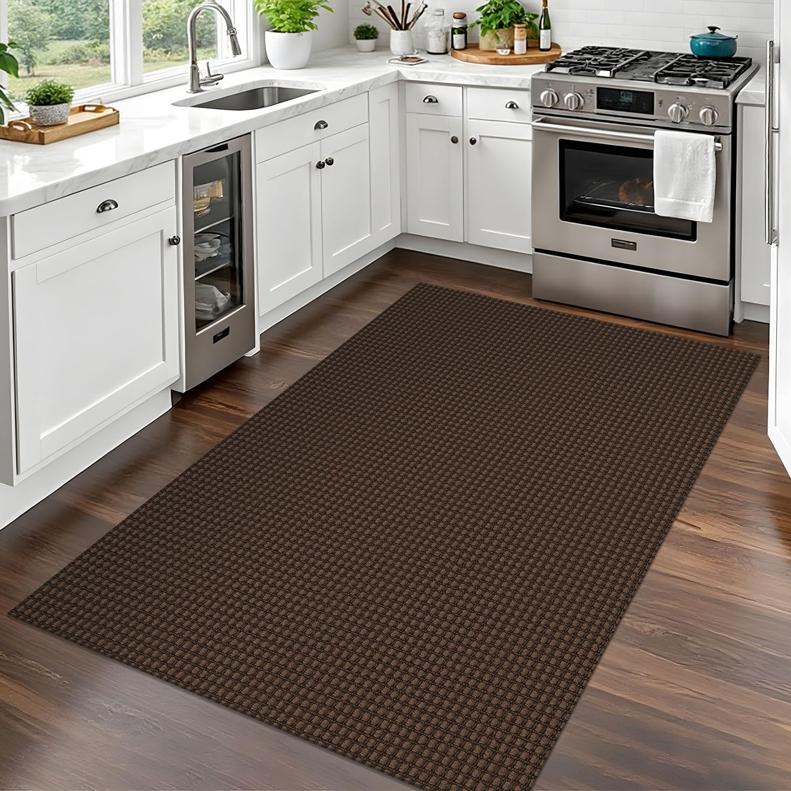 Earthall cotton-poly comfort entryway rug suitable for busy spaces