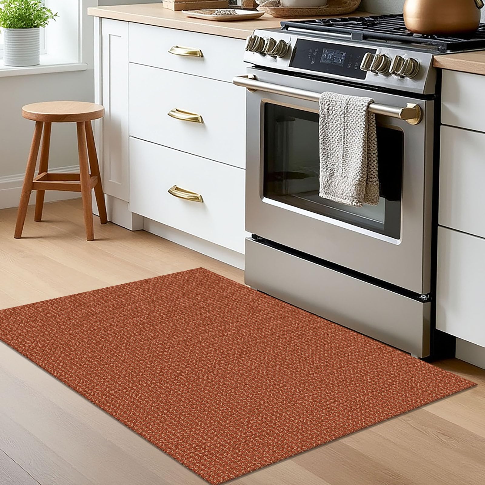 EARTHALL soft cotton-poly blend delivers plush underfoot comfort.