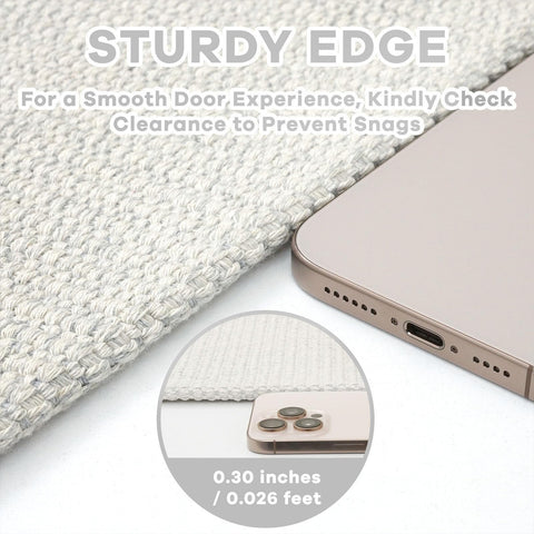 Earthall rubber-backed entry rug non-slip for safer indoor doors.
